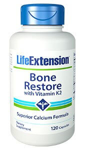 Life Extension Bone Restore with Vitamin K2 120 Capsules