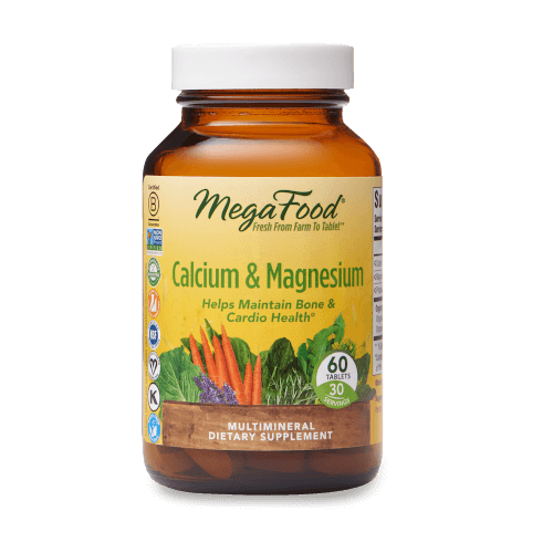 MegaFood Calcium and Magnesium 60 Tablets