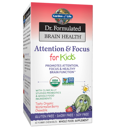 Garden of Life Dr Formulated Brain Health Memory and Focus for Kids 60 Chewables