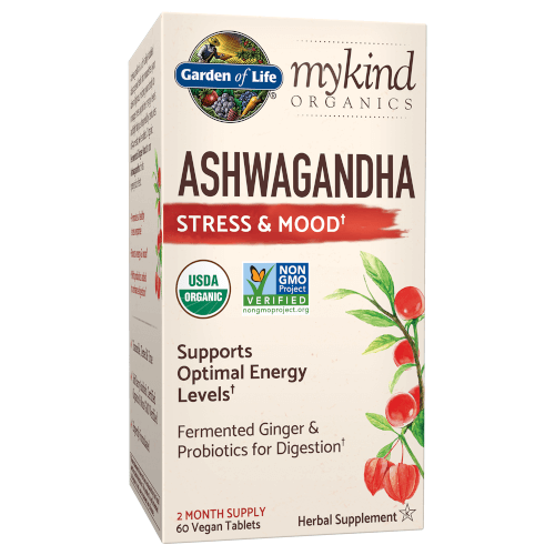 Garden of Life MyKind Organics Ashwagandha Stress and Mood 60 Tablets