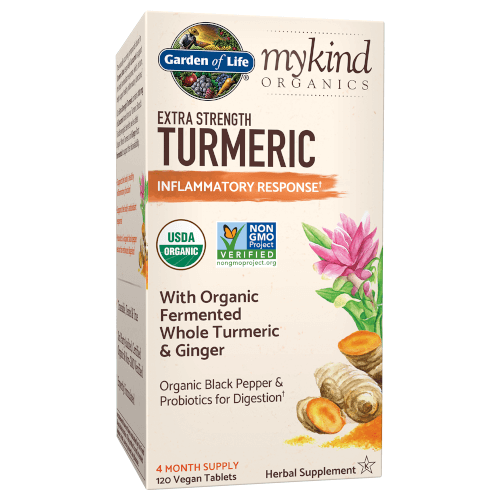 Garden of Life MyKind Organics Extra Strength Turmeric Inflammatory Response 120 Tablets