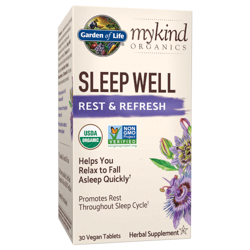 Garden of Life MyKind Organics Sleep Well Rest and Refresh 30 Tablets