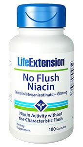 Life Extension Niacin No Flush 800 mg 100 Capsules