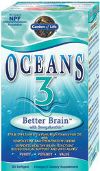 Garden of Life Oceans 3 Better Brain 90 Softgels