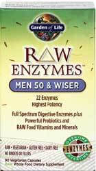 Garden of Life RAW Enzymes Men 50 and Wiser 90 Capsules