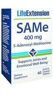 Life Extension SAMe S-adenosyl-methionine 400 mg 60 enteric coated table