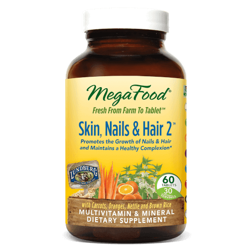 MegaFood Skin Nails Hair 2 60 Tablets 2 Daily