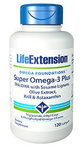 Life Extension Super Omega with Krill 120 Soft Gels