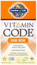 Garden of Life Vitamin Code Raw Iron 30 Capsules